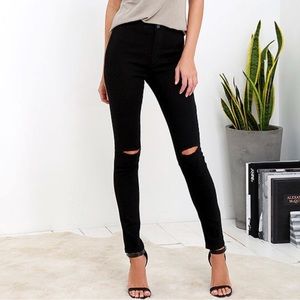Lulus Black High Waisted Skinny Jeans